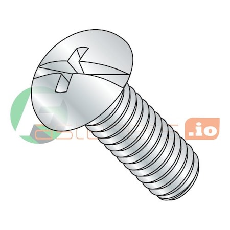 Newport Fasteners 1/2"-13 x 6 in Combination Phillips/Slotted Round Machine Screw, Zinc Plated Steel, 75 PK 995231-75